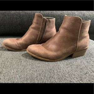 Taupe booties Womens 9